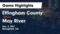 Effingham County  vs May River Game Highlights - Dec. 3, 2021