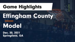 Effingham County  vs Model  Game Highlights - Dec. 30, 2021