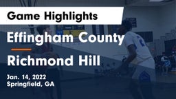 Effingham County  vs Richmond Hill  Game Highlights - Jan. 14, 2022