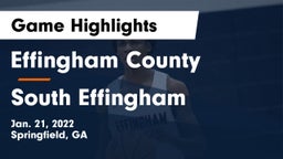 Effingham County  vs South Effingham Game Highlights - Jan. 21, 2022