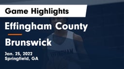 Effingham County  vs Brunswick  Game Highlights - Jan. 25, 2022