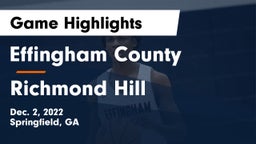 Effingham County  vs Richmond Hill  Game Highlights - Dec. 2, 2022