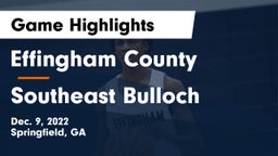 Effingham County  vs Southeast Bulloch  Game Highlights - Dec. 9, 2022