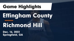 Effingham County  vs Richmond Hill  Game Highlights - Dec. 16, 2022