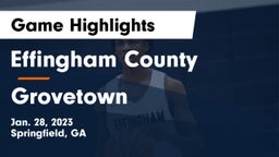 Effingham County  vs Grovetown  Game Highlights - Jan. 28, 2023