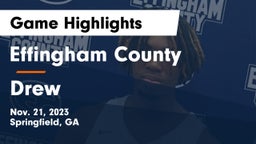 Effingham County  vs Drew  Game Highlights - Nov. 21, 2023