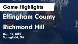 Effingham County  vs Richmond Hill  Game Highlights - Dec. 15, 2023