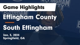 Effingham County  vs South Effingham  Game Highlights - Jan. 5, 2024