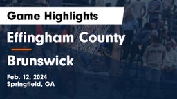 Effingham County  vs Brunswick  Game Highlights - Feb. 12, 2024