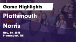 Plattsmouth  vs Norris  Game Highlights - Nov. 30, 2018