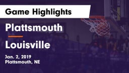 Plattsmouth  vs Louisville  Game Highlights - Jan. 2, 2019