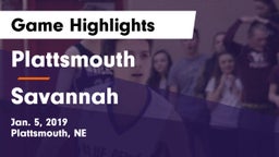 Plattsmouth  vs Savannah  Game Highlights - Jan. 5, 2019