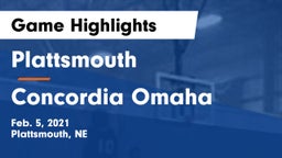 Plattsmouth  vs Concordia Omaha Game Highlights - Feb. 5, 2021