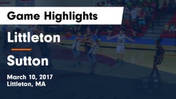 Littleton  vs Sutton  Game Highlights - March 10, 2017