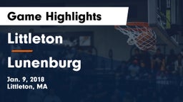 Littleton  vs Lunenburg  Game Highlights - Jan. 9, 2018