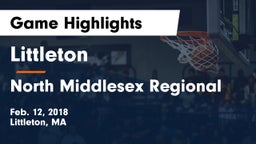 Littleton  vs North Middlesex Regional  Game Highlights - Feb. 12, 2018