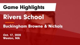 Rivers School vs Buckingham Browne & Nichols  Game Highlights - Oct. 17, 2020