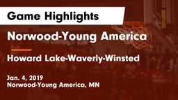 Norwood-Young America  vs Howard Lake-Waverly-Winsted  Game Highlights - Jan. 4, 2019