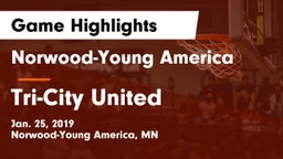 Norwood-Young America  vs Tri-City United  Game Highlights - Jan. 25, 2019