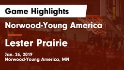 Norwood-Young America  vs Lester Prairie Game Highlights - Jan. 26, 2019