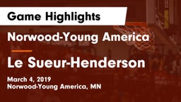 Norwood-Young America  vs Le Sueur-Henderson  Game Highlights - March 4, 2019