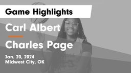 Carl Albert   vs Charles Page  Game Highlights - Jan. 20, 2024