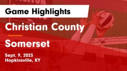 Christian County  vs Somerset Game Highlights - Sept. 9, 2023