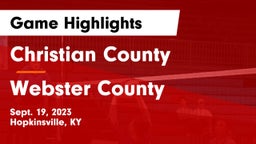 Christian County  vs Webster County Game Highlights - Sept. 19, 2023