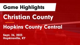 Christian County  vs Hopkins County Central Game Highlights - Sept. 26, 2023