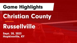 Christian County  vs Russellville  Game Highlights - Sept. 28, 2023