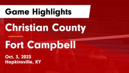 Christian County  vs Fort Campbell  Game Highlights - Oct. 3, 2023