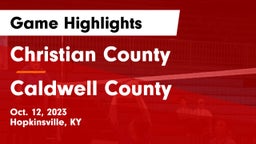 Christian County  vs Caldwell County Game Highlights - Oct. 12, 2023