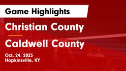 Christian County  vs Caldwell County Game Highlights - Oct. 24, 2023