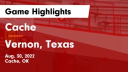 Cache  vs Vernon, Texas Game Highlights - Aug. 30, 2022