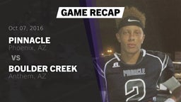 Recap: Pinnacle  vs. Boulder Creek  2016