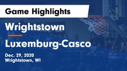 Wrightstown  vs Luxemburg-Casco  Game Highlights - Dec. 29, 2020