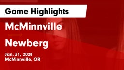 McMinnville  vs Newberg  Game Highlights - Jan. 31, 2020