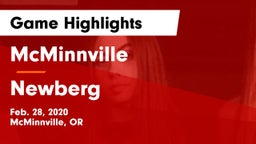 McMinnville  vs Newberg  Game Highlights - Feb. 28, 2020