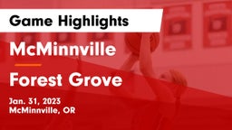McMinnville  vs Forest Grove  Game Highlights - Jan. 31, 2023