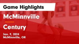 McMinnville  vs Century  Game Highlights - Jan. 9, 2024