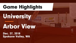 University  vs Arbor View  Game Highlights - Dec. 27, 2018