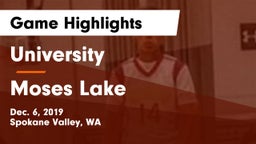 University  vs Moses Lake  Game Highlights - Dec. 6, 2019