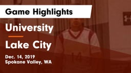 University  vs Lake City  Game Highlights - Dec. 14, 2019