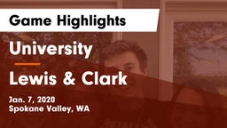 University  vs Lewis & Clark  Game Highlights - Jan. 7, 2020