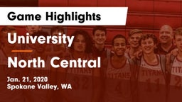 University  vs North Central  Game Highlights - Jan. 21, 2020