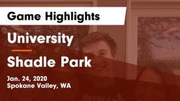 University  vs Shadle Park  Game Highlights - Jan. 24, 2020