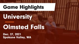 University  vs Olmsted Falls  Game Highlights - Dec. 27, 2021