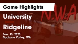 University  vs Ridgeline  Game Highlights - Jan. 13, 2023