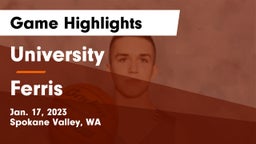 University  vs Ferris  Game Highlights - Jan. 17, 2023