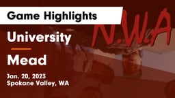 University  vs Mead  Game Highlights - Jan. 20, 2023